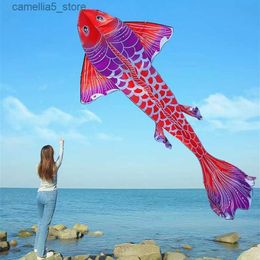 Kite Accessories free shipping new fish kites giant kites for adults professional winds kites ripstop fabric Kite flying Outdoor toys koi fish Q231104