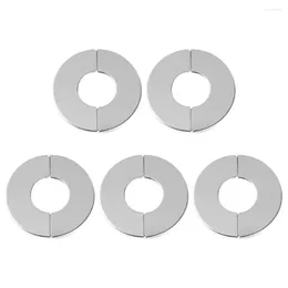 Wall Stickers 5pcs Stainless Steel Pipeline Hole Covers Water Pipe Covering Accessories