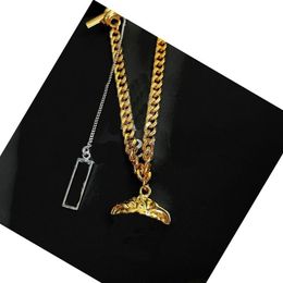 luxury brand vintage big gold necklaces never fade 18K chain pendant classic stylehigh quality 2022 official latest models pendant321F