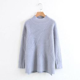 Women's Sweaters Fashion Sweater Wild Women Curling Sleeves Round Neck Female Loose Thick Needle Head Casual Pullovers Sutumn WinterWomen's