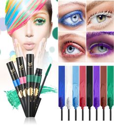 HUAMIANLI Colourful Mascara Blue Red Black Brown Waterproof Lengthening Curling Eye Lashes Silicone Women Professional Makeup 3D Ma7319049