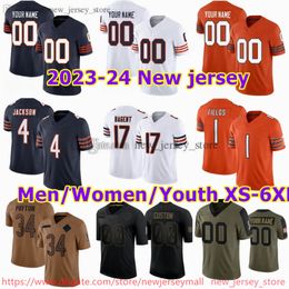 Custom S-6XL DIY Football Jersey Stitched 1 JustinFields 29 TarikCohen 58 RoquanSmith 12 AllenRobinson 32 DavidMontgomery 34 WalterPayton 52 KhalilMack Jerseys