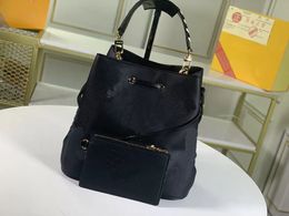 Luxury Designers Womens Bucket Shoulder Bags With Canvas Fabric Crossbody Bag Genuine Leather Handbag Adjustable Strap Fashion NEONOE BB Embossing letter