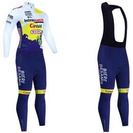 2024 Circus Wanty Cycling JERSEY Bibs Pants Suit Men Women Ropa Clclismo Team Winter Pro Thermal Fleece BICYCLE JACKET Maillot Clothing