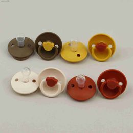 Pacifiers# Solid Colour Personalised Baby Pacifier Baby Sleeping Nipple For Baby Newborn Silicone Teether Toy Soft Silicone PacifiersL231104