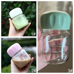 with Heat-resistant Milk Graduated Transparent Glass Juice Beverages Cup Children Students Gift Water Mug Mini Taza De Leche Resistente Al Calor