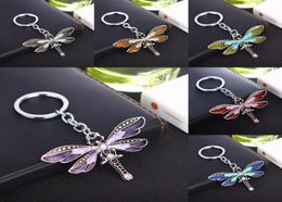 Crystal Butterfly Keychain Bohemia Dragonfly Pendants Keyring Women Ladies Jewellery Gifts Animal Charms Key Chain Christmas Xmas Gi5599453