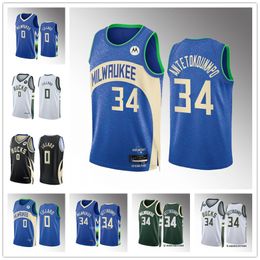 Basketball Jerseys Giannis Antetokounmpo Damian Lillard Men 2023-24 City Authentic Jersey