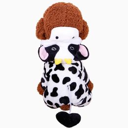 Dog Apparel Winter Clothes Fleece Warm Jumpsuit Pyjamas Funny Clothing Pet Puppy Poodle Bichon Pyjamas Coat