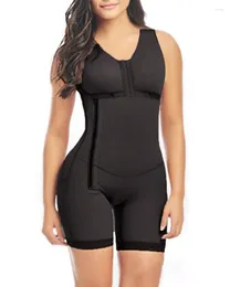 Women's Shapers Sleeveless Mid Leg Side Zipper Bodysuit With Bra Women Shapewear Firm Tummy Control Breathable Fajas