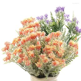 Decorative Flowers Artificial Plastic Plant Simulation Milan Flower Bouquet For Party Wedding Decoration Shrubs Greenery Fake