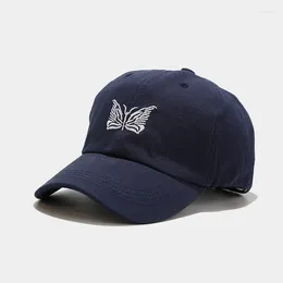 Ball Caps LDSLYJR 2023 Cotton Butterfly Embroidery Casquette Baseball Cap Adjustable Outdoor Snapback Hats For Men And Women 58