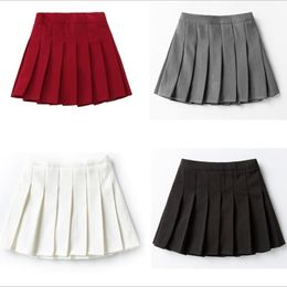 Skirts Age 3-15 years old school girl skiing performance pleated skiing solid color children's clothing children's clothing 230404