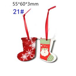 Sublimation Christmas Ornaments MDF Blank Round Square Snow Shape Decorations MDF Hot Transfer Printing Blanks 11 LL