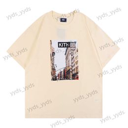 Men's T-Shirts Summer High Street Short Sleeve Crew Neck Tee Street Oversize City Print T-Shirt T230404