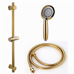 Bathroom Shower Heads SUS304 stainless gold metal shower Slide bar with Height Adjustable for bathroom head hose sliding 230403