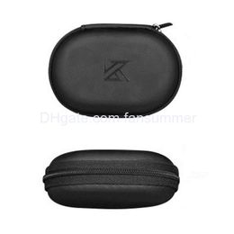 Earphone Accessories Kz Case Pu Leather Headphone Storage Bag Holder Pouch Carrying Hard Box For Headphones Drop Delivery Cell Phones Dhfil