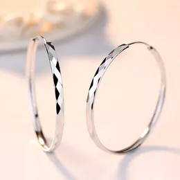 Hoop Earrings Wholesale Silver Colour Luxury 5CM Big Circle For Women Fashion Designer Party Wedding Jewellery Gifts Bohemian