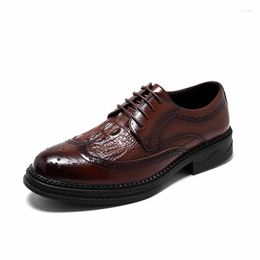 Dress Shoes Handmade Oxford Men Genuine Leather Suit Footwear Wedding Formal Italian