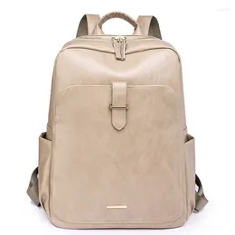 School Bags Women Leather Aesthetics Backpack Female Vintage Backpacks For Teenage Girls Chest Bag Travel Bagpack Ladies Shoulder