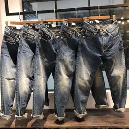 Street Violence Red Ear Jeans Men's Straight Pants Denim Powder Collection