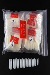 1000Pcs lot Clear White Natural French False Acrylic Nail Tips UV Gel Ultra Flexible Size 0 9 Pack of 500 tips Fake Nail6165443