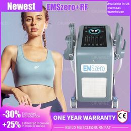 DLS-EMSLIM Neo Machine Fat Removal Cellulite Reductiont Emszero Muscle Stimulator 4 Handles with RF Machine High Power Pelvic Pads are Optional CE Certification