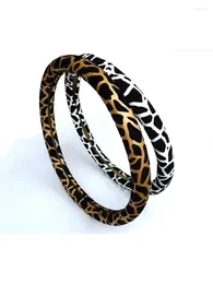 Steering Wheel Covers Fashion Leopard Print Cover Four Seasons Universal Handle Car Accessories Interior For Woman