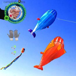 Kite Accessories Inflatable Kite Large Soft Octopus Skeletonless Kite Dolphin Boy Girl Animal New Large Inflatable Outdoor Toy Children Q231104