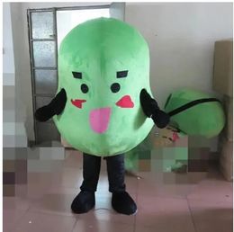 2024 Discount mung bean Mascot Costume Cartoon Anime theme character Christmas Carnival Party Fancy Costumes Adults Size
