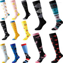 Sports Socks Colorful Cycling Sock Winter Women Fashion Breathable Big Size Soft Varicose Veins Football Running Stocking Calcetines