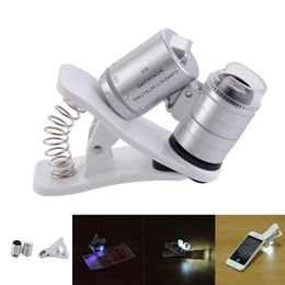 Optical Instruments 60X Clip-On 9882W phone Microscope Magnifier with LED / UV Lights for Universal SmartPhones iPhone Samsung HTC Magnifier