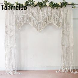 Party Decoration 1PCS Large Macrame Wall Hanging Boho Wedding Backdrop Decor For Arbor Vintage Rope Tapestry Outdoor Beach Handmade Bedroom