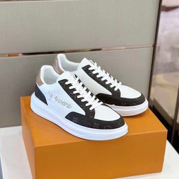 Luxury Designer Bevety Hils Casual Shoes White Black Leather Technical Casual Walking Famous Rubber Lug Sole Party Wedding Runner Skateboard Walking EU46 05