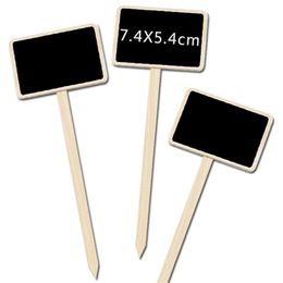 Mini Wooden Chalkboard Creative Chalk Blackboard Signs Garden Flowers Plants House Tags Labels Party Decoration Crafts LL