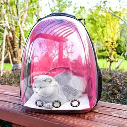 Dog Carrier 2023 Transparent Breathable Small Pet Bag Portable Outdoor Clean Travel Backpack Cat Carrying Cag