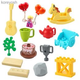Kitchens Play Food Big Building Blocks Accessories Rocking Horse Guitar Lithotripsy Cake Baby Cart Balloon Play House Educational Toys For ChildrenL231104