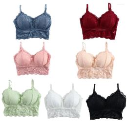 Camisoles & Tanks All-Match Slim Solid Colour Nylon Inside Clothes Fashion Design Women U-Shape Bras Bralette Crop Top Sexy