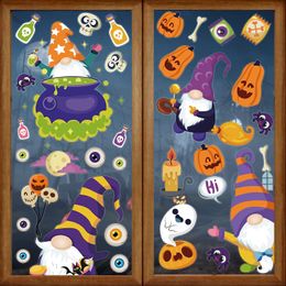 Christmas Decorations Halloween Gnome Window Clings Decals 8 Sheets Stickers For Windows Glass Drop Delivery Am4Y2