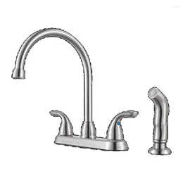 Kitchen Faucets Two Handle High Arc Faucet With Spray SS