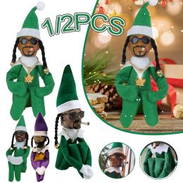 Natal snoop em um stoop elfo boneca dobrado natal elfo decoração para casa presente de ano novo ornamento para crianças 1104