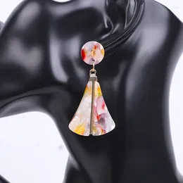 Dangle Earrings Acrylic Boho Style Lady Resin Fashion Jewellery Metal Geometry Announcement Korean Bohemian Aesthetic M