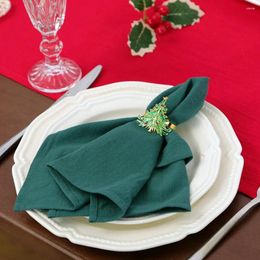 Table Napkin 8PCS Christmas Red Cloth Napkins 30x45cm Cotton Serviettes Soft Washable Reusable Weddings Party Restaurant Dinner Decor