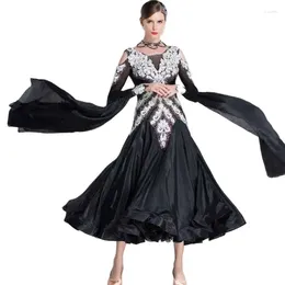 Stage Wear B-1875 Yundance Carnival Pearl Silk National Standard Modern Dance Dress Competition Ballroom For Waltz
