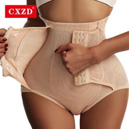 Waist Tummy Shaper CXZD Shaper Panties Sexy Waist Shapers Body Shaper with Hook Double Control Panties Women Shapewear Waist Trainer Slim Girdle 230403