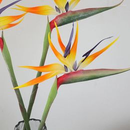 Decorative Flowers Home Fake Single Branch Bird Of Paradise Simulation Ornaments Flower Arrangement Large