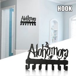 Hooks Rails selling Alohomora letter key holder multi-purpose metal wall hanging hook used for home living room bedroom decoration hook process 230404
