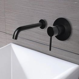 Bathroom Sink Faucets Enter Wall Type Basin Faucet All Hidden Copper And Cold Dark Outfit ORB Black Out Of The Tap