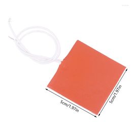 Carpets 1pc 10W 12V Silicone Rubber Heating Pad Flat Heater Band Mat Plate Waterproof 3D Printer Glue Sticker Adhesive Accessories