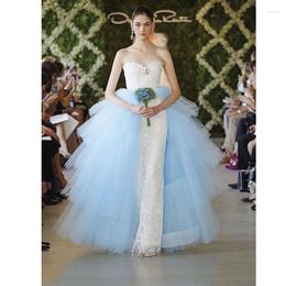 Skirts Sky Blue Tiered Tille Ridal Detachable Tutu Tulle Long Women Over Wrap Skirt 5 Layer Maxi Overlay